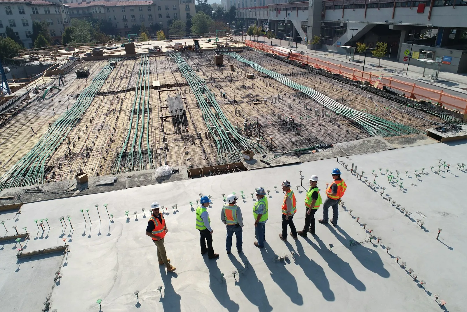 Fundação e terraplenagem em obra